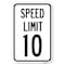 Signmission Speed Reduction Sign Speed Limit 10 Mph Heavy-Gauge Aluminum Sign, 12" x 18", A-1218-22877 A-1218-22877 - alternate 1